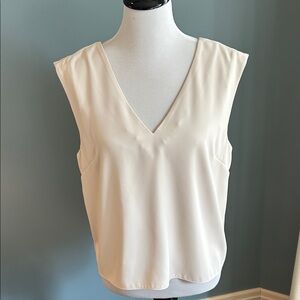 Greylin Cream V-Neck Blouse